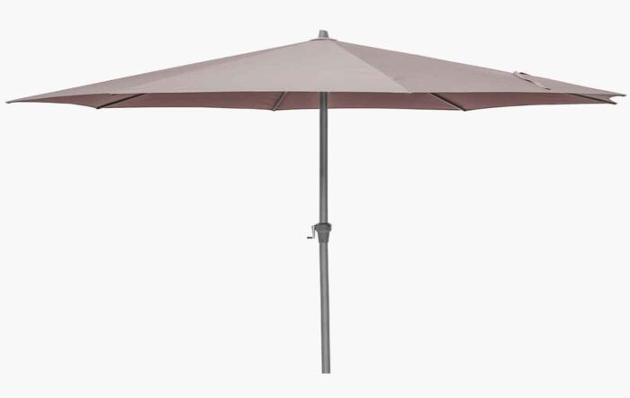 Pacific Lifestyle Riva 3.5m Round Parasol with 25kg Base - Taupe-18-120-TA / 18-205-25