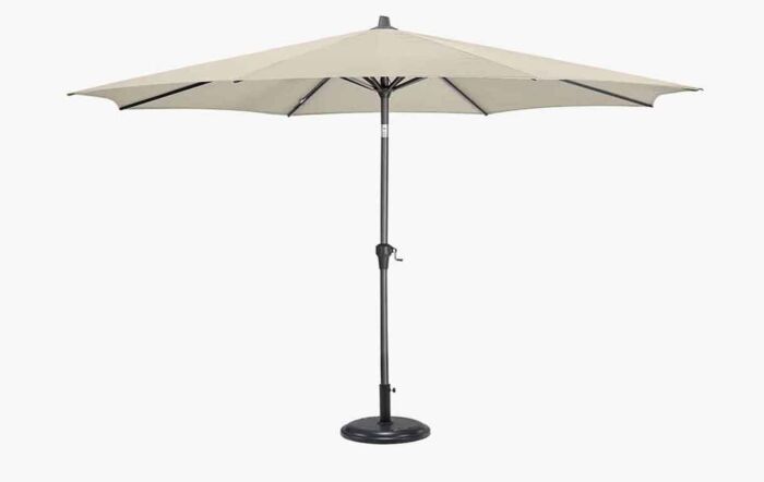 Riva 3m Round Parasol with 25kg Base - Champagne 