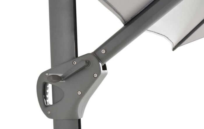 4 Seasons Outdoor Hacienda 300 x 400 cm Parasol with 125kg Siesta Granite Grey Base with Wheels - Grey-08569