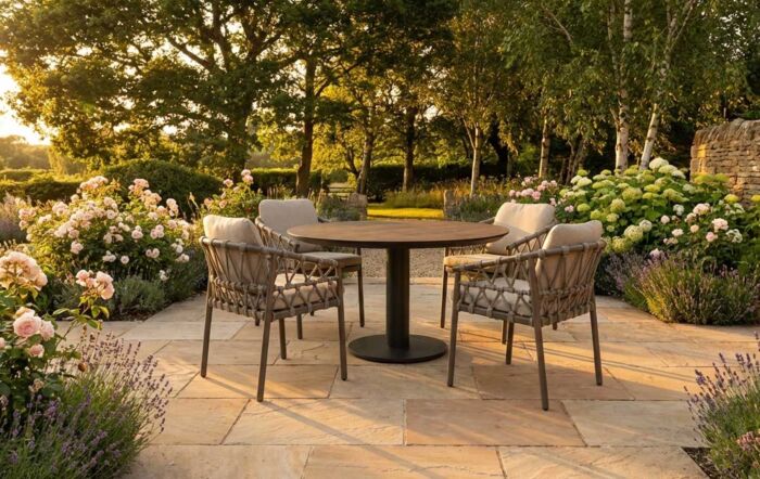 4 Seasons Outdoor Piacenza 4 Seat Round Garden Dining Set-91865/91833 1