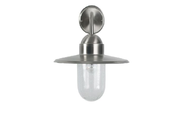 Pacific Lifestyle Lilium Brushed Steel Metal and Glass Fisherman Wall Light