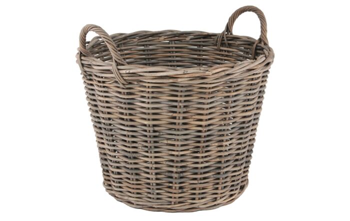 Pacific Lifestyle Bali Grey Kubu Round Storage Basket