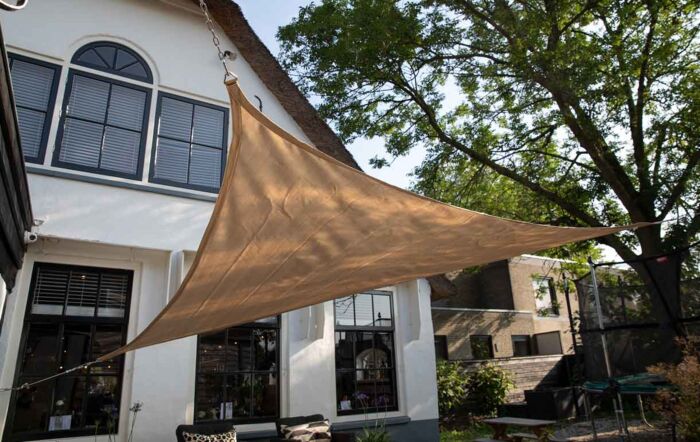 Pacific Lifestyle 5m Triangle Shade Sail Sand-18-N501-082-35