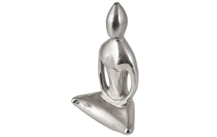 Pacific Lifestyle Shiny Nickel Sitting Statue -70-636 NI