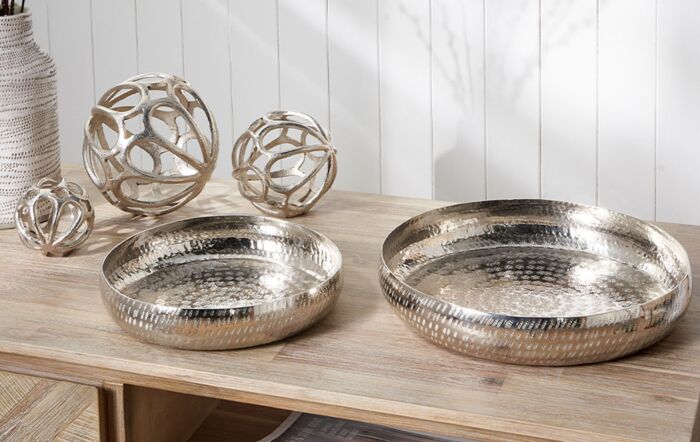 Pacific Lifestyle Set Of 3 Shiny Silver Decorative Balls-70-641