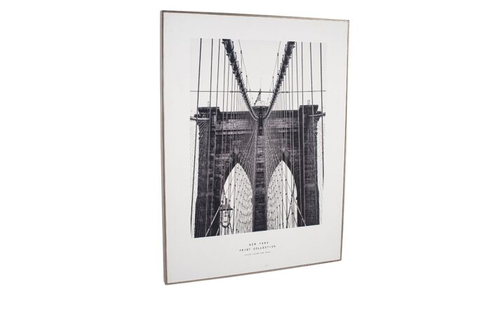 Pacific Lifestyle Mono New York Print with Silver Frame