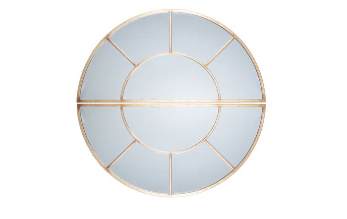Pacific Lifestyle Antique Gold Metal 2 Oval Section Wall Mirror