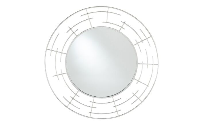 Pacific Lifestyle Silver Metal Frame Round Wall Mirror-73-093-SI