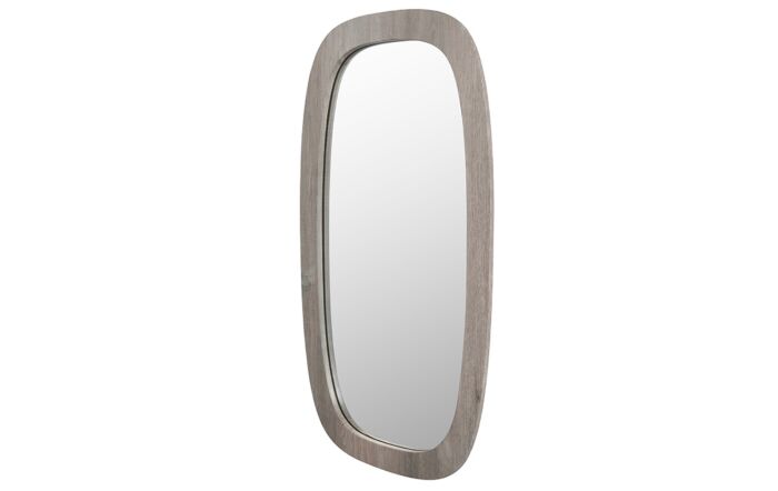 Pacific lifestyle Grey Oak Veneer Squoval Wall Mirror