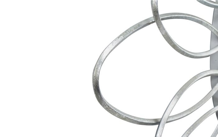 Pacific Lifestyle Silver Metal Petal Design Round Wall Mirror-73-122-SI 1