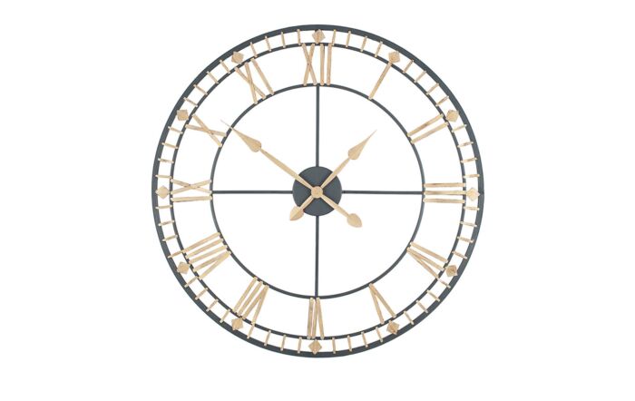Pacific Lifestyle Antique Bronze & Gold Metal Round Wall Clock