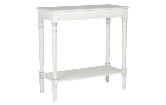 Pacific Lifestyle Elizabeth White Pine Wood Oblong Console Table