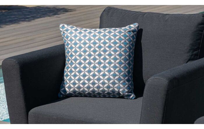 Maze Pulse 3 Seat Sofa Dining Set with Rising Table - Charcoal-FB-PUL-3SD-ST