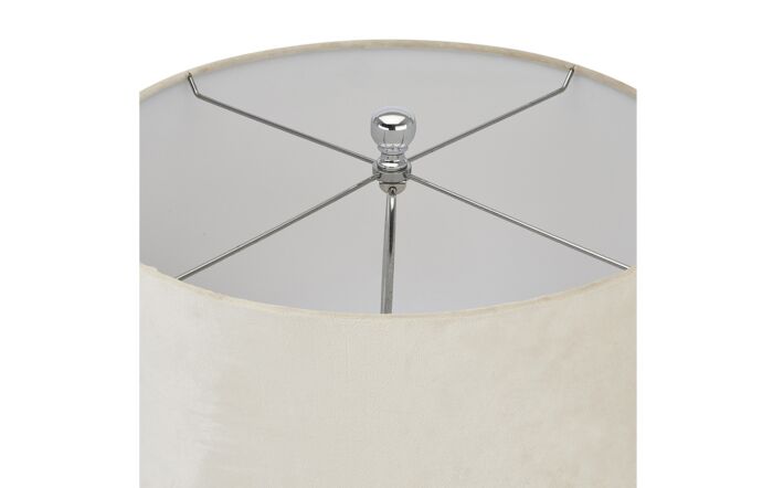 Hill Interiors Adonis Metallic Glass Lamp With Velvet Shade-22072