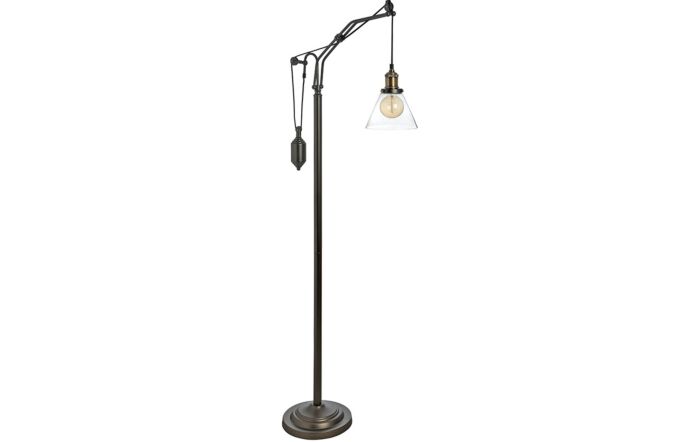 Hill Interiors Hudson Adjustable Industrial Floor Lamp
