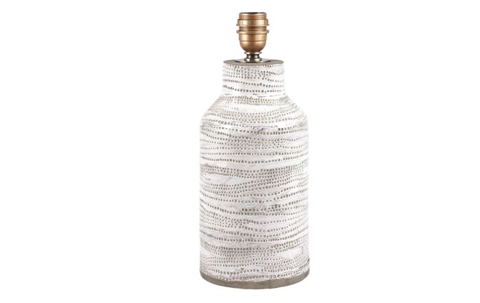 Pacific Lifestyle Alina White Dot Design Stoneware Table Lamp