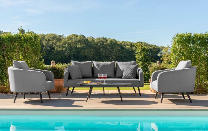 Maze Ambition 3 Seat Garden Sofa Set - Flanelle 