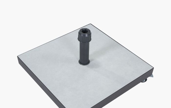 Pacific Lifestyle Riva 3.5m Anthracite Table Parasol & Ceramica 40kg Grey Wheeled Base-18-120-GY & 18-300