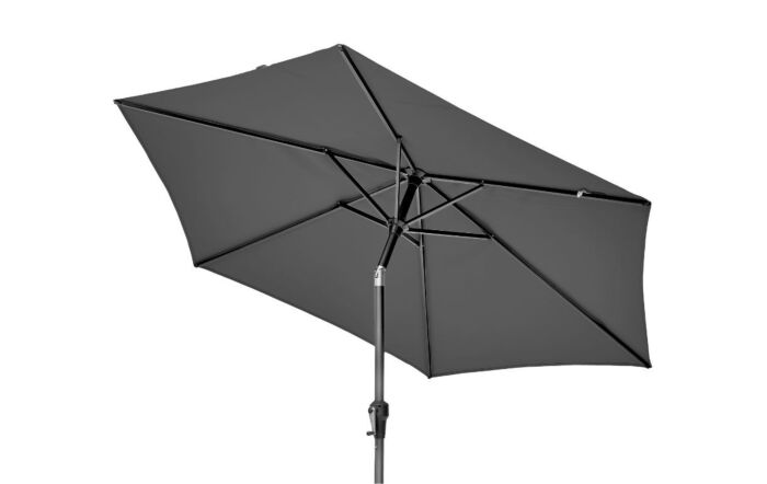 Pacific Lifestyle Riva 2.5m Anthracite Parasol & 40kg Wheeled Base-18-118-GY&18-123