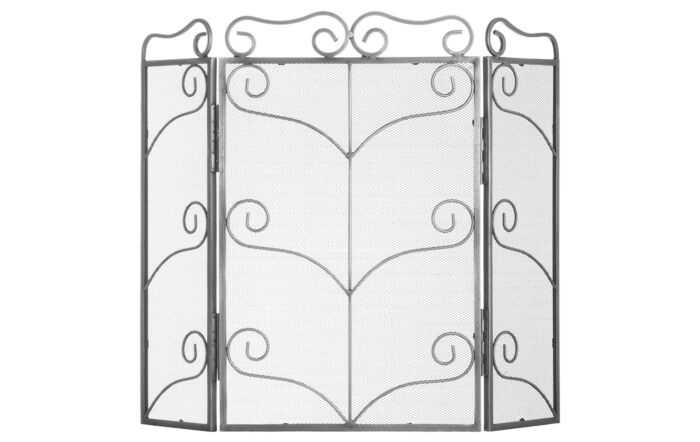 Hill Interiors Heavy Large Antique Silver Firescreen-20061 1