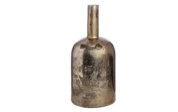 Hill Interiors Large Floor Standing Antique Silver Glass Vase