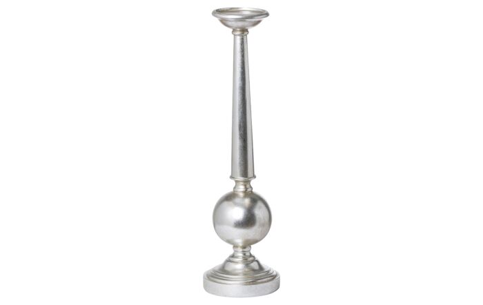 Hill Interiors Antique Silver Large Column Candle Stand-21297 1