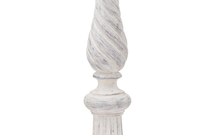 Hill Interiors Antique White Large Twisted Candle Column-21213