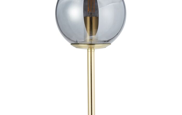 Pacific Lifestyle Arabella Smoked Glass Orb and Gold Metal Floor Lamp-32-158-C