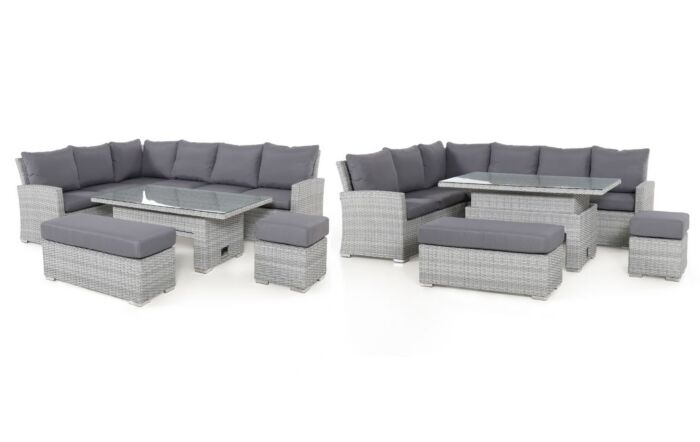 Maze Ascot Rattan Adjustable Corner Dining Set-ASC-107016R