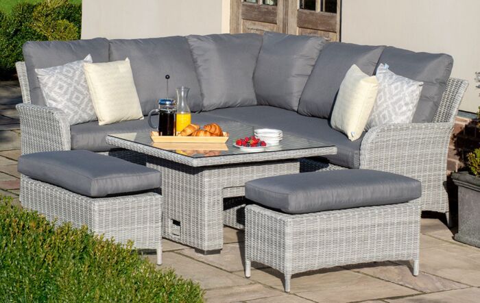 Maze Ascot Corner Adjustable Dining Set