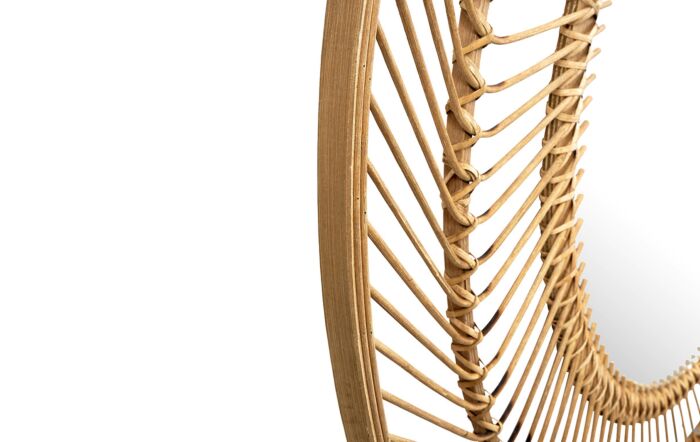 Pacific Lifestyle Bamboo Round Wall Mirror Small-73-119-S