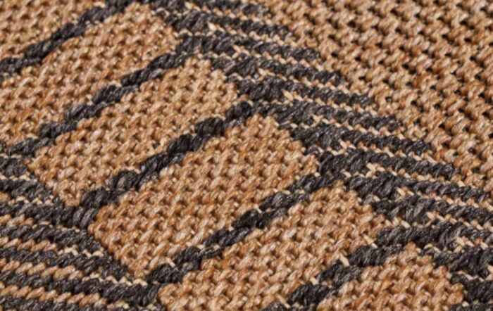 Pacific Lifestyle Black Border Indoor or Outdoor Rug-18-702-NA-BK