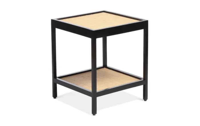 Desser Manhattan Black Mango Wood Side Table-319909