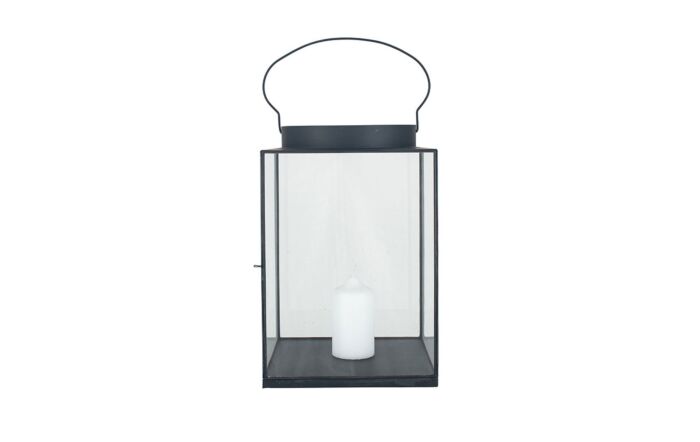 Pacific Lifestyle Matt Black Metal and Glass Large Square Lantern-70-629-MB-L 1