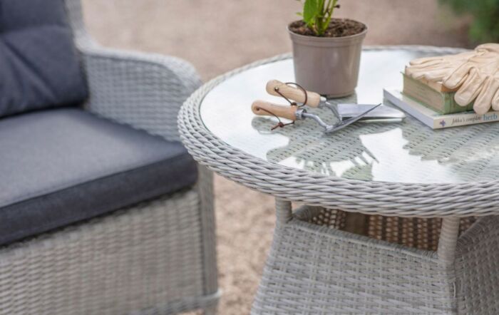 Bramblecrest Chedworth Rattan Bistro Set - Grey-X21WCG80RD1