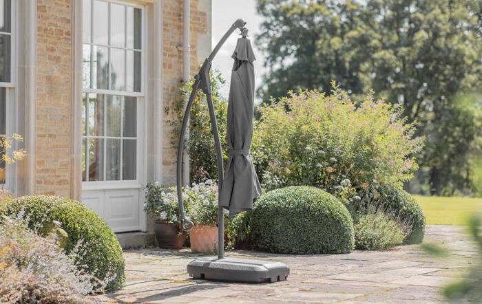 Bramblecrest Gloucester 3M Round Grey Parasol - includes FREE COVER-X20PP30R1