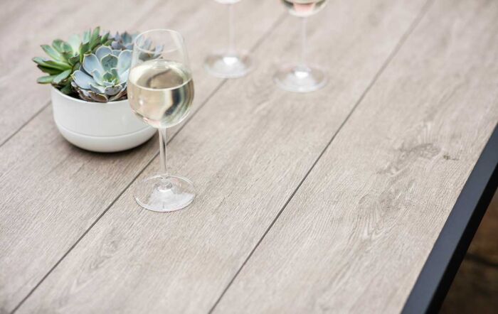 Bramblecrest Mauritius Corner Sofa Set with Ceramic Adjustable Table - Grey-X22AMAMCDT1