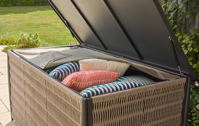 Bramblecrest Mauritius Large Garden Cushion Box with Liner-ARMACB1