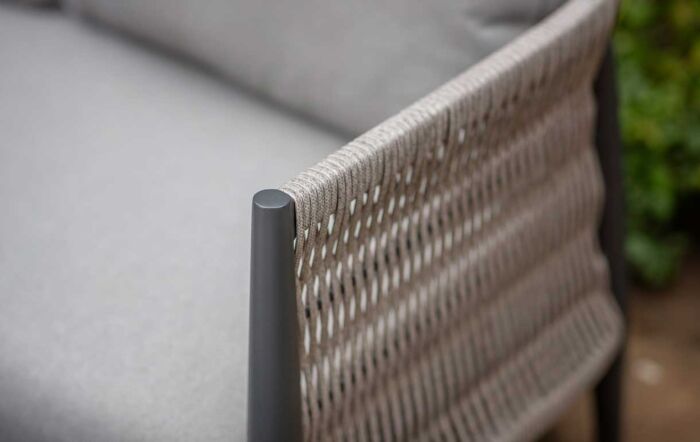 Bramblecrest Mauritius Corner Sofa Set with Ceramic Adjustable Table - Grey-X22AMAMCDT1