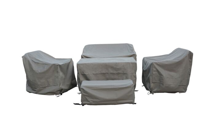 Bramblecrest Tetbury 3 Seat Sofa Set with Rectangle Adj Table Cover