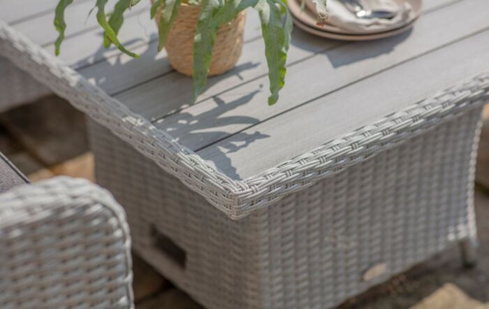 Bramblecrest Tetbury Mini Outdoor Corner Sofa Set with Adjustable Table - Graphite-X26TYGM01