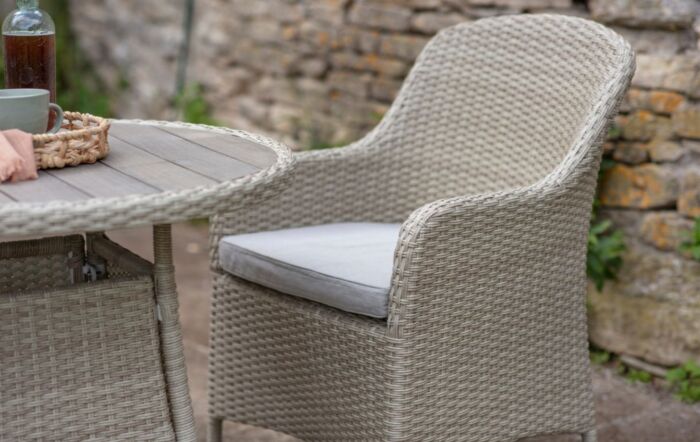 Bramblecrest Tetbury Round Garden Bistro Set - Nutmeg-X20WKN80RD2