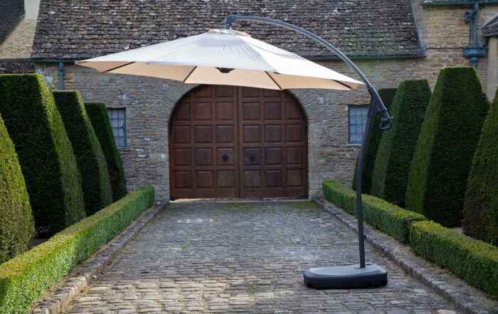 Bramblecrest Gloucester 3 Metre Round Sand Parasol - includes FREE COVER-X16PP30R001