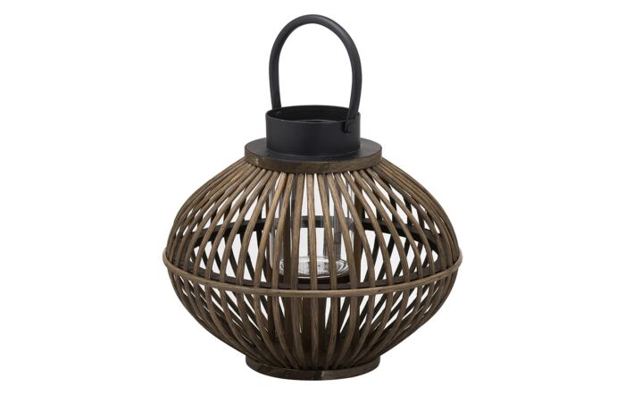 Hill Interiors Brown Bamboo Style Lantern-21094