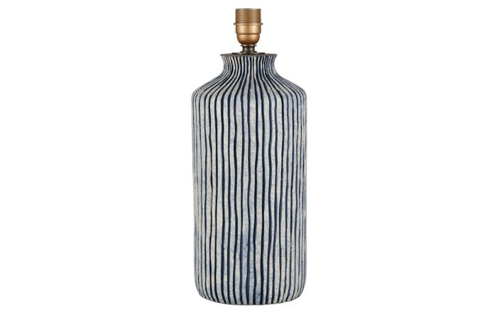 Bude Blue and White Stripe Stoneware Table Lamp
