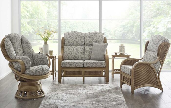 Cane Industries Bari Two Seater Cane Conservatory Suite