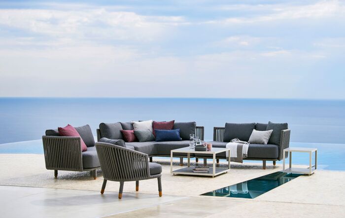 Cane-Line Moments Rope Outdoor Large Corner Sofa-7545ROG