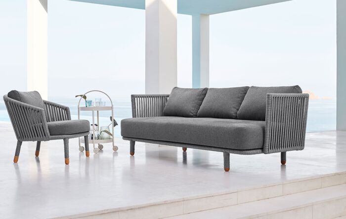 Cane-Line Moments Rope Sofa & Chair Set-7543ROG