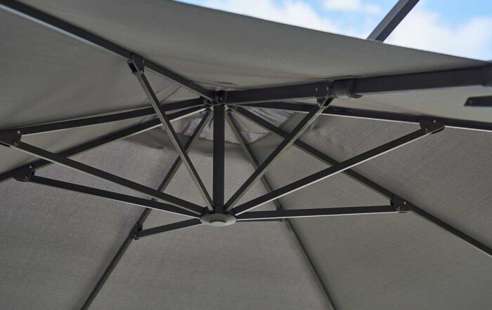 Cane-Line Side Arm Hyde Luxe Tilt Parasol 3m x 3m Anthracite Square With Concrete Base -HYDE PARASOL BASE-1