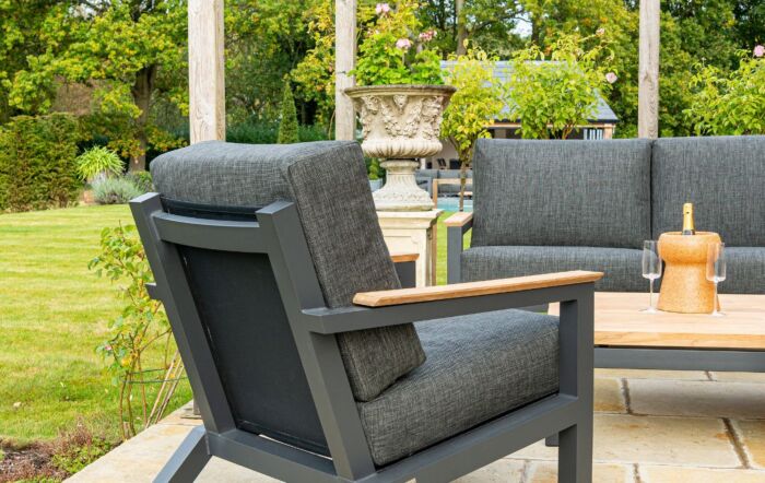 4 Seasons Capitol Lounge Set With Footstool & 90cm Coffee Table-Grey-19592-19594-19593-19709